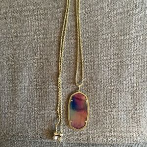 Kendra Scott Reid necklace - gold with watercolor
